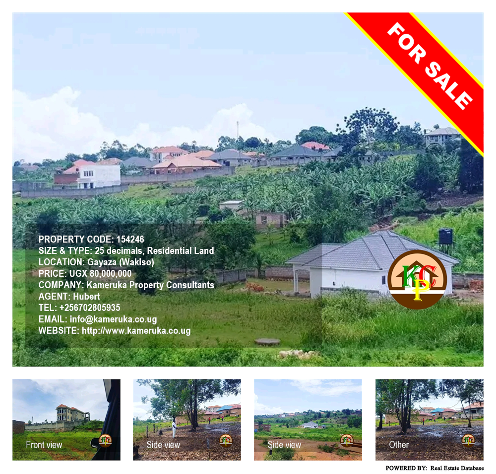 Residential Land  for sale in Gayaza Wakiso Uganda, code: 154246