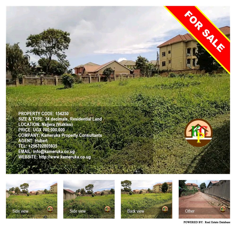 Residential Land  for sale in Najjera Wakiso Uganda, code: 154250