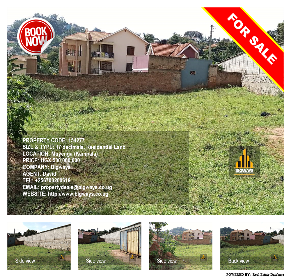 Residential Land  for sale in Muyenga Kampala Uganda, code: 154277