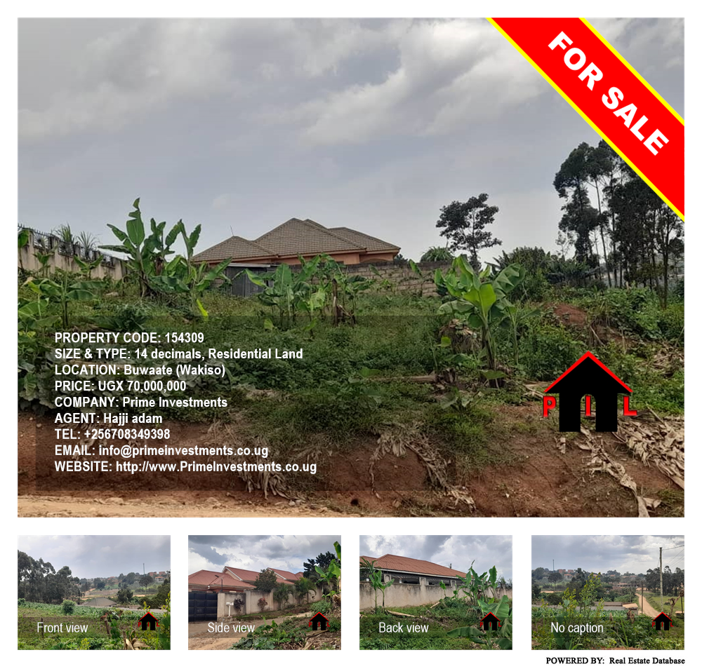 Residential Land  for sale in Buwaate Wakiso Uganda, code: 154309