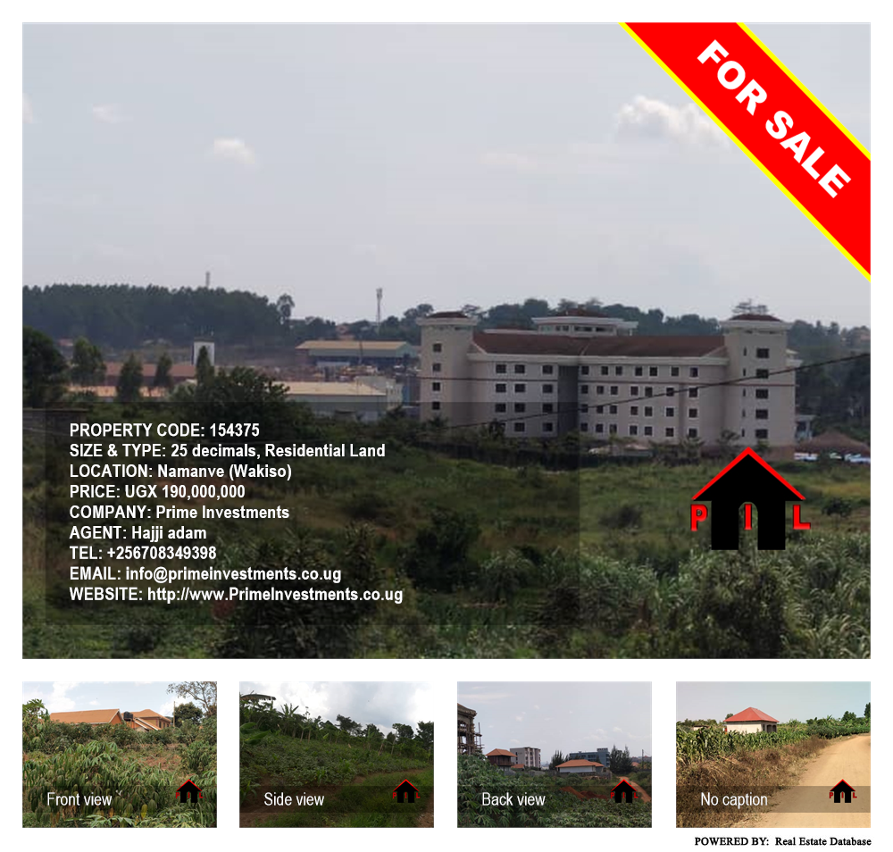 Residential Land  for sale in Namanve Wakiso Uganda, code: 154375