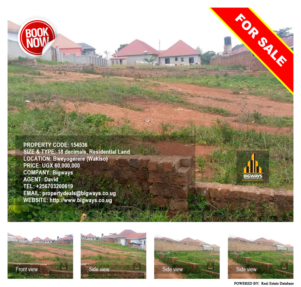 Residential Land  for sale in Bweyogerere Wakiso Uganda, code: 154536