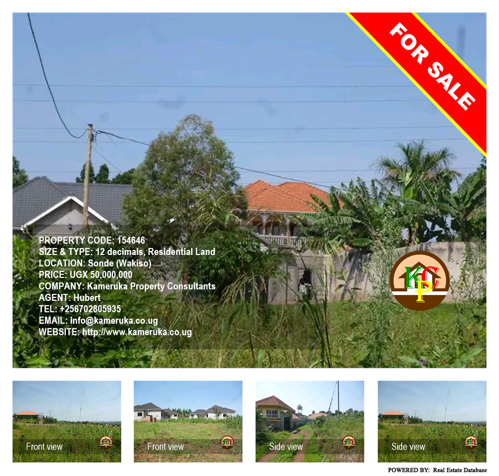 Residential Land  for sale in Sonde Wakiso Uganda, code: 154646