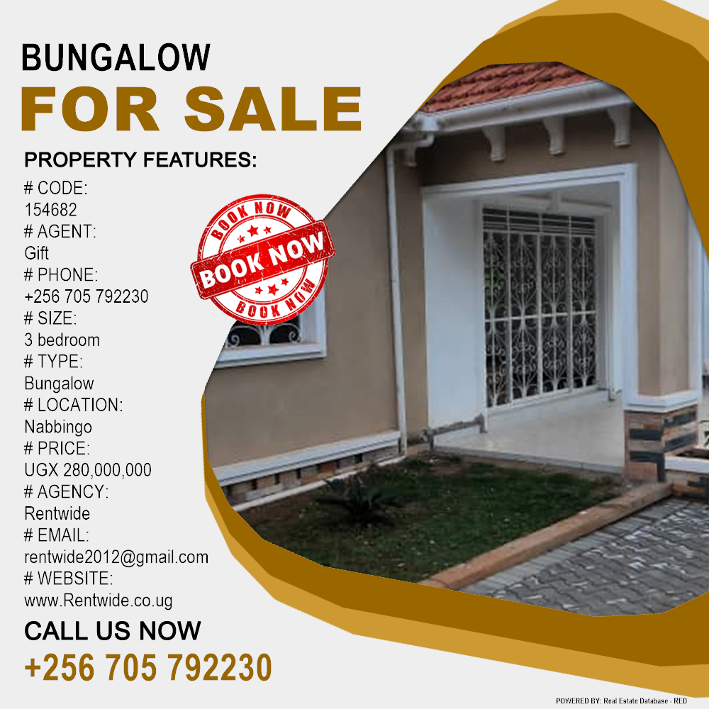 3 bedroom Bungalow  for sale in Nabbingo Wakiso Uganda, code: 154682