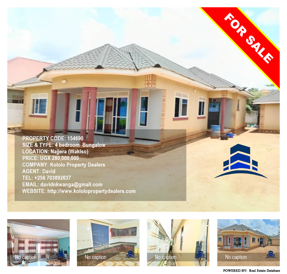 4 bedroom Bungalow  for sale in Najjera Wakiso Uganda, code: 154690