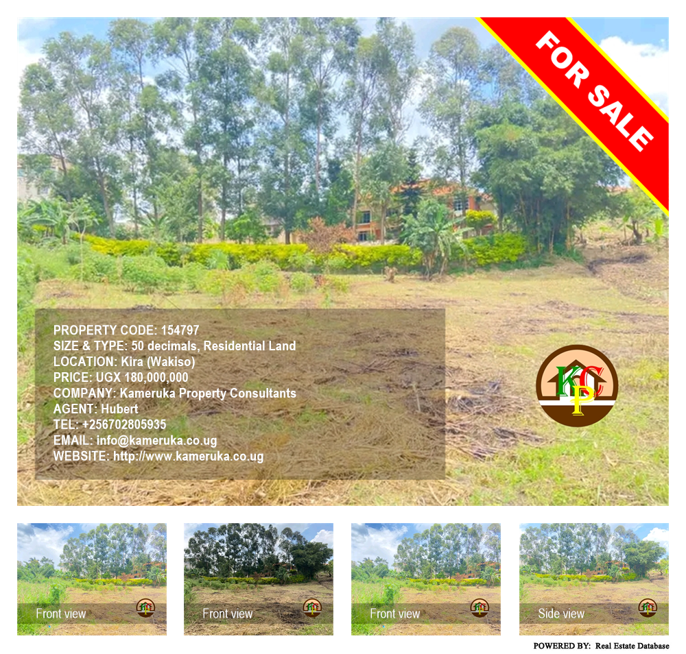 Residential Land  for sale in Kira Wakiso Uganda, code: 154797