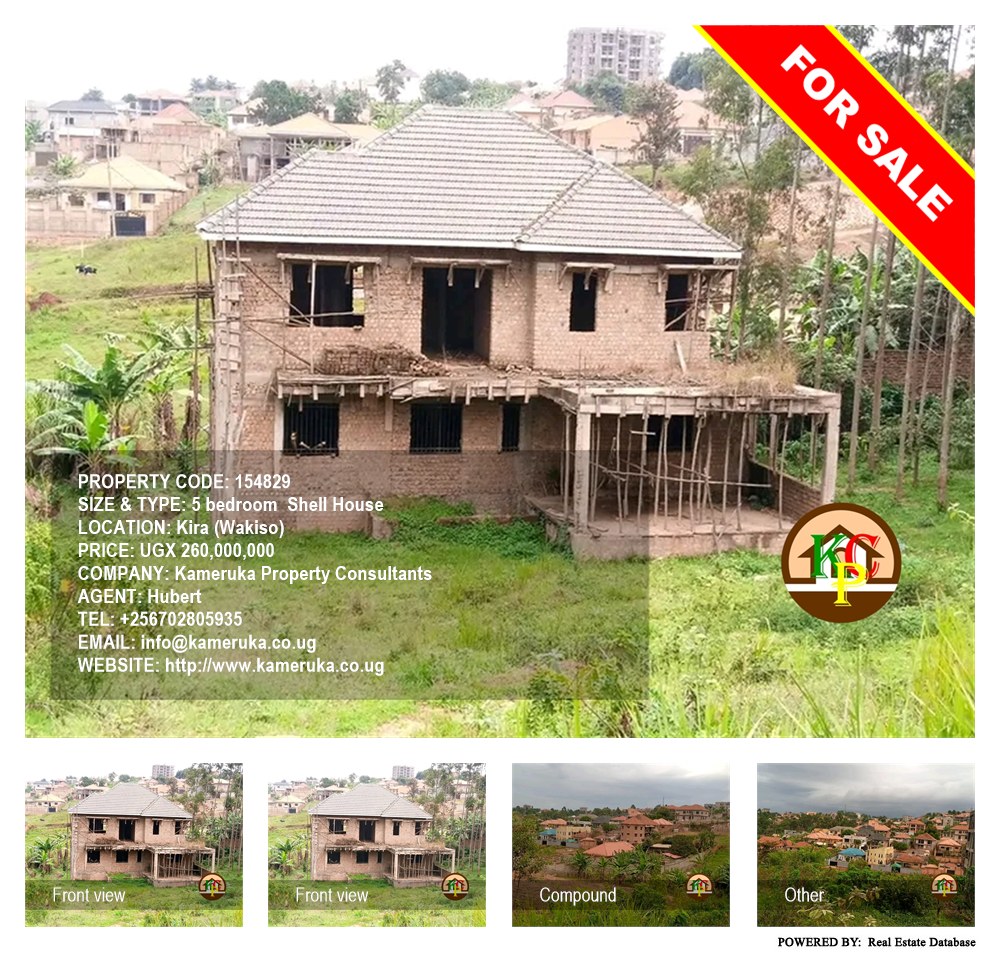 5 bedroom Shell House  for sale in Kira Wakiso Uganda, code: 154829