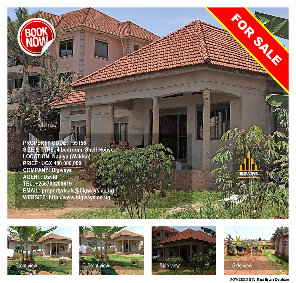 4 bedroom Shell House  for sale in Naalya Wakiso Uganda, code: 155156