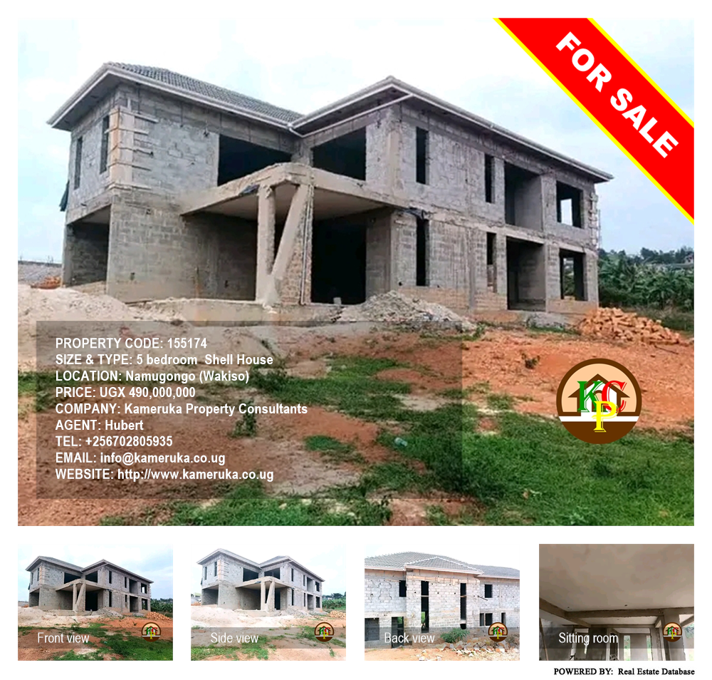 5 bedroom Shell House  for sale in Namugongo Wakiso Uganda, code: 155174