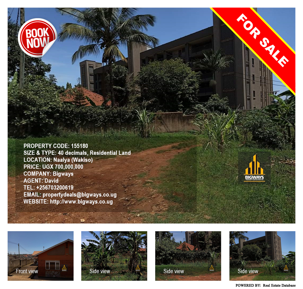 Residential Land  for sale in Naalya Wakiso Uganda, code: 155180