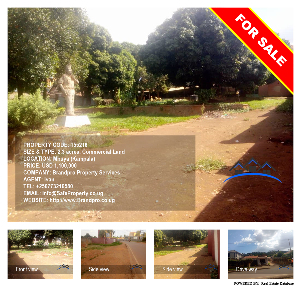 Commercial Land  for sale in Mbuya Kampala Uganda, code: 155216
