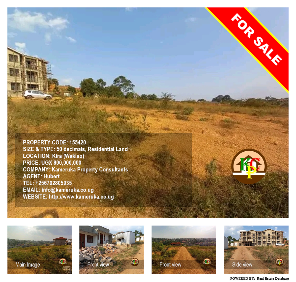 Residential Land  for sale in Kira Wakiso Uganda, code: 155420