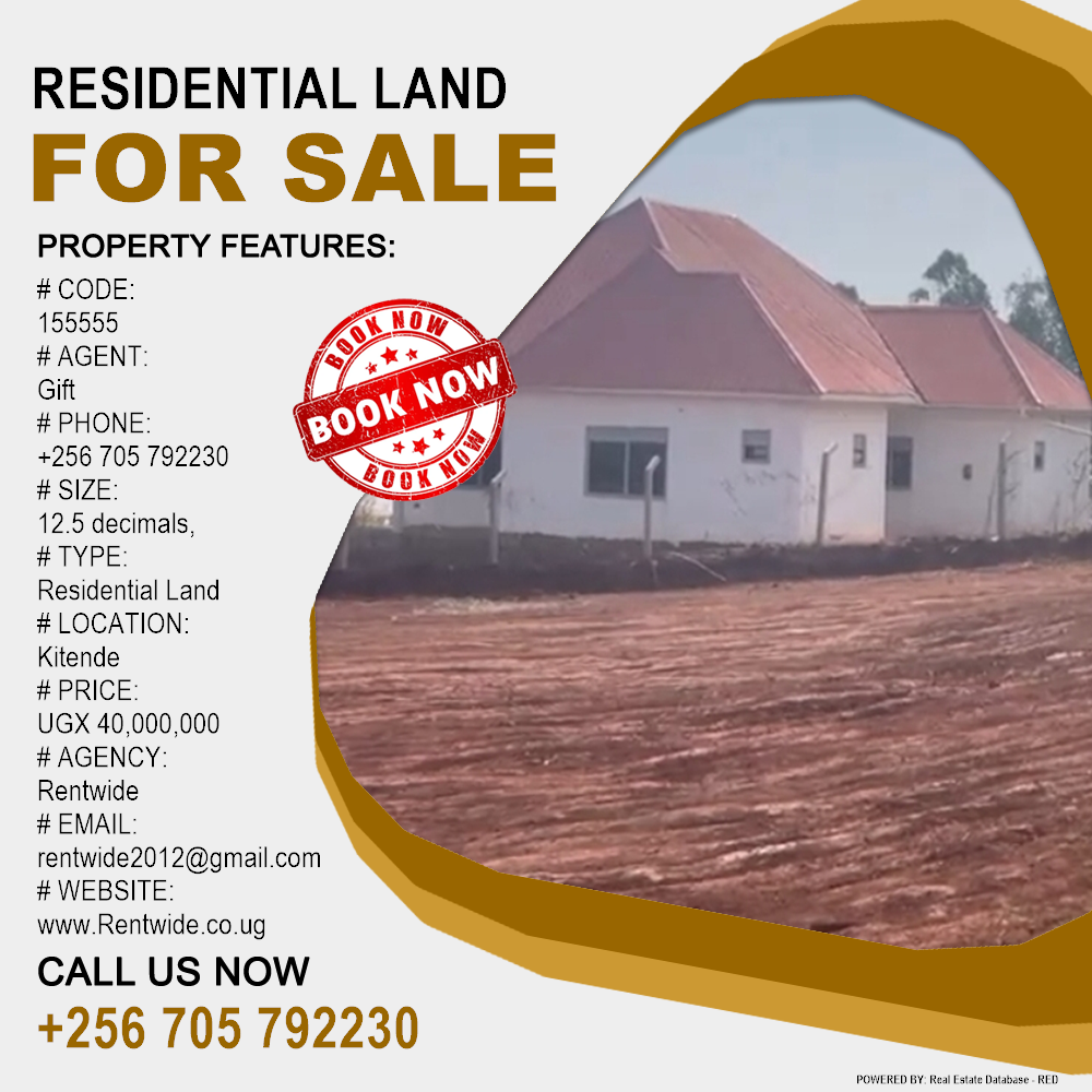 Residential Land  for sale in Kitende Wakiso Uganda, code: 155555