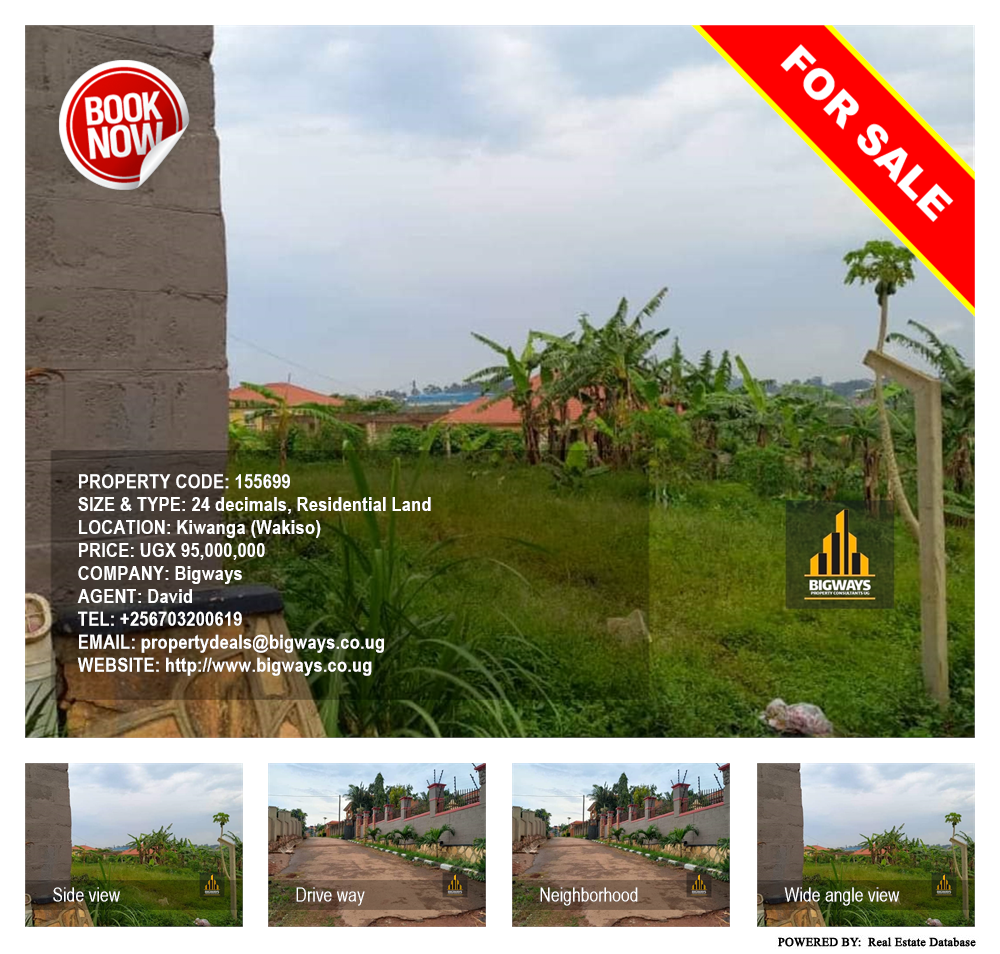 Residential Land  for sale in Kiwanga Wakiso Uganda, code: 155699