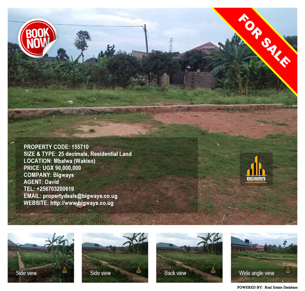 Residential Land  for sale in Mbalwa Wakiso Uganda, code: 155710