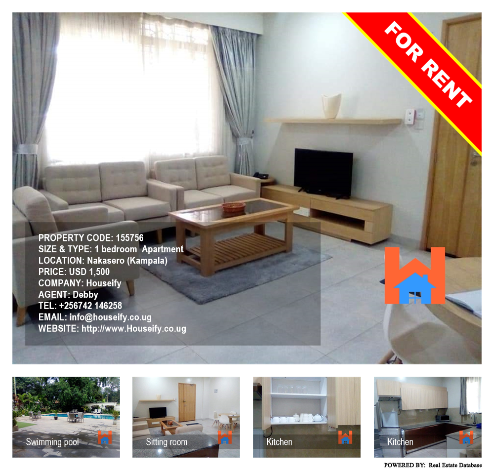 1 bedroom Apartment  for rent in Nakasero Kampala Uganda, code: 155756