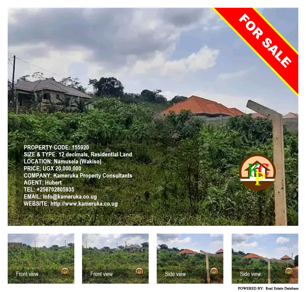 Residential Land  for sale in Namusela Wakiso Uganda, code: 155920