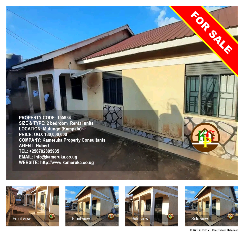 2 bedroom Rental units  for sale in Mutungo Kampala Uganda, code: 155934