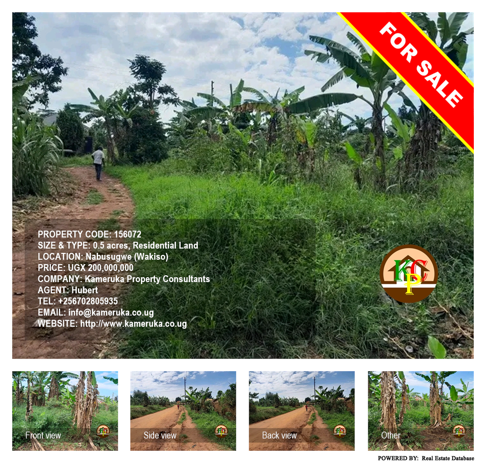 Residential Land  for sale in Nabusugwe Wakiso Uganda, code: 156072