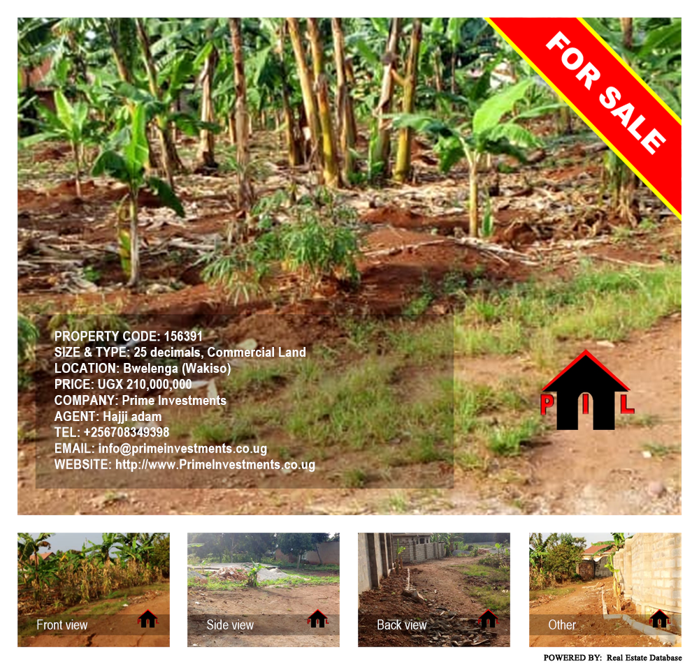 Commercial Land  for sale in Bwelenga Wakiso Uganda, code: 156391