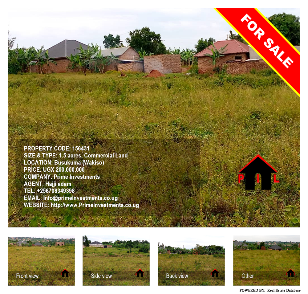 Commercial Land  for sale in Busukuma Wakiso Uganda, code: 156431