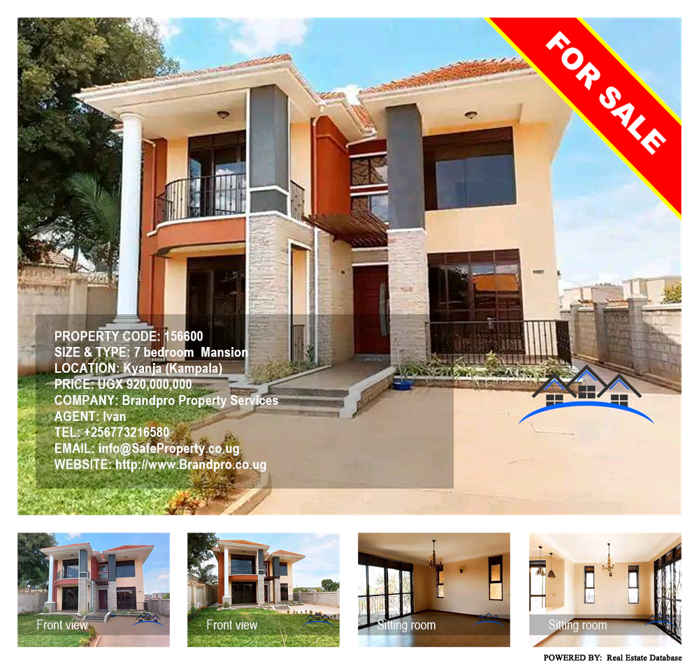 7 bedroom Mansion  for sale in Kyanja Kampala Uganda, code: 156600