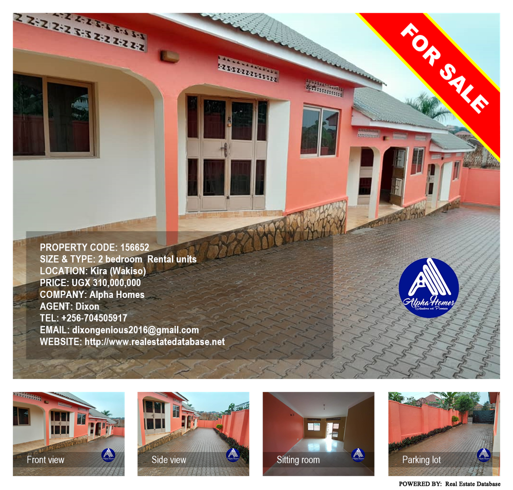 2 bedroom Rental units  for sale in Kira Wakiso Uganda, code: 156652