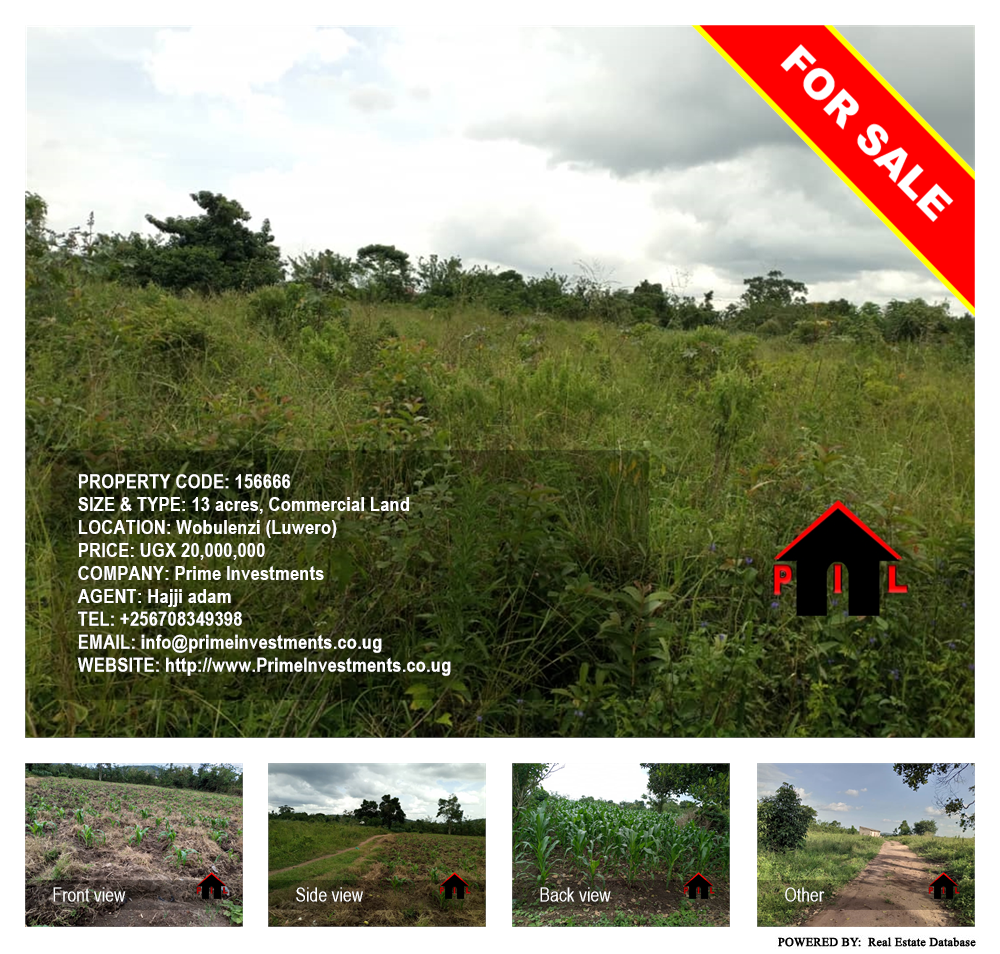 Commercial Land  for sale in Wobulenzi Luweero Uganda, code: 156666