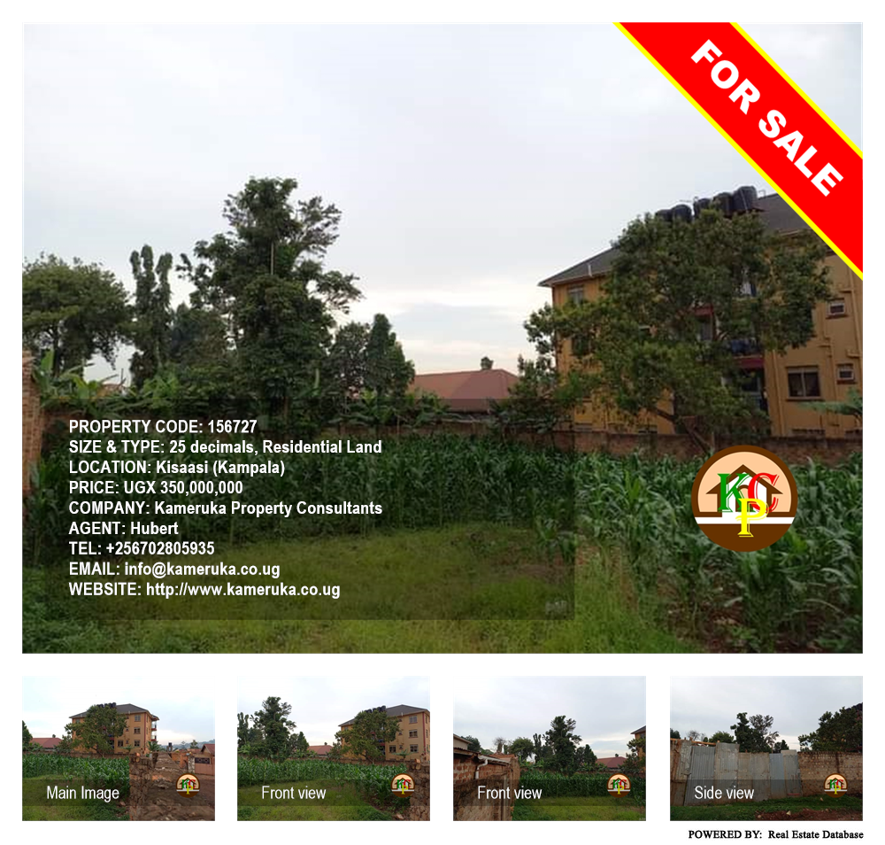 Residential Land  for sale in Kisaasi Kampala Uganda, code: 156727