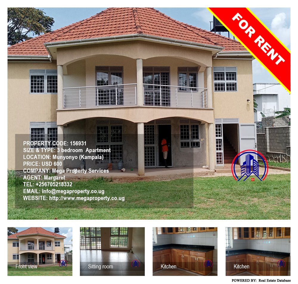 3 bedroom Apartment  for rent in Munyonyo Kampala Uganda, code: 156931