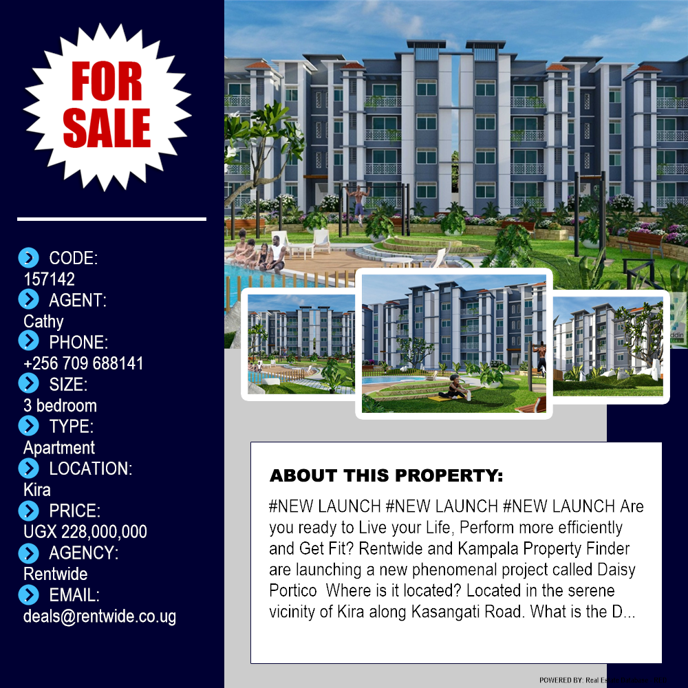 3 bedroom Apartment  for sale in Kira Wakiso Uganda, code: 157142