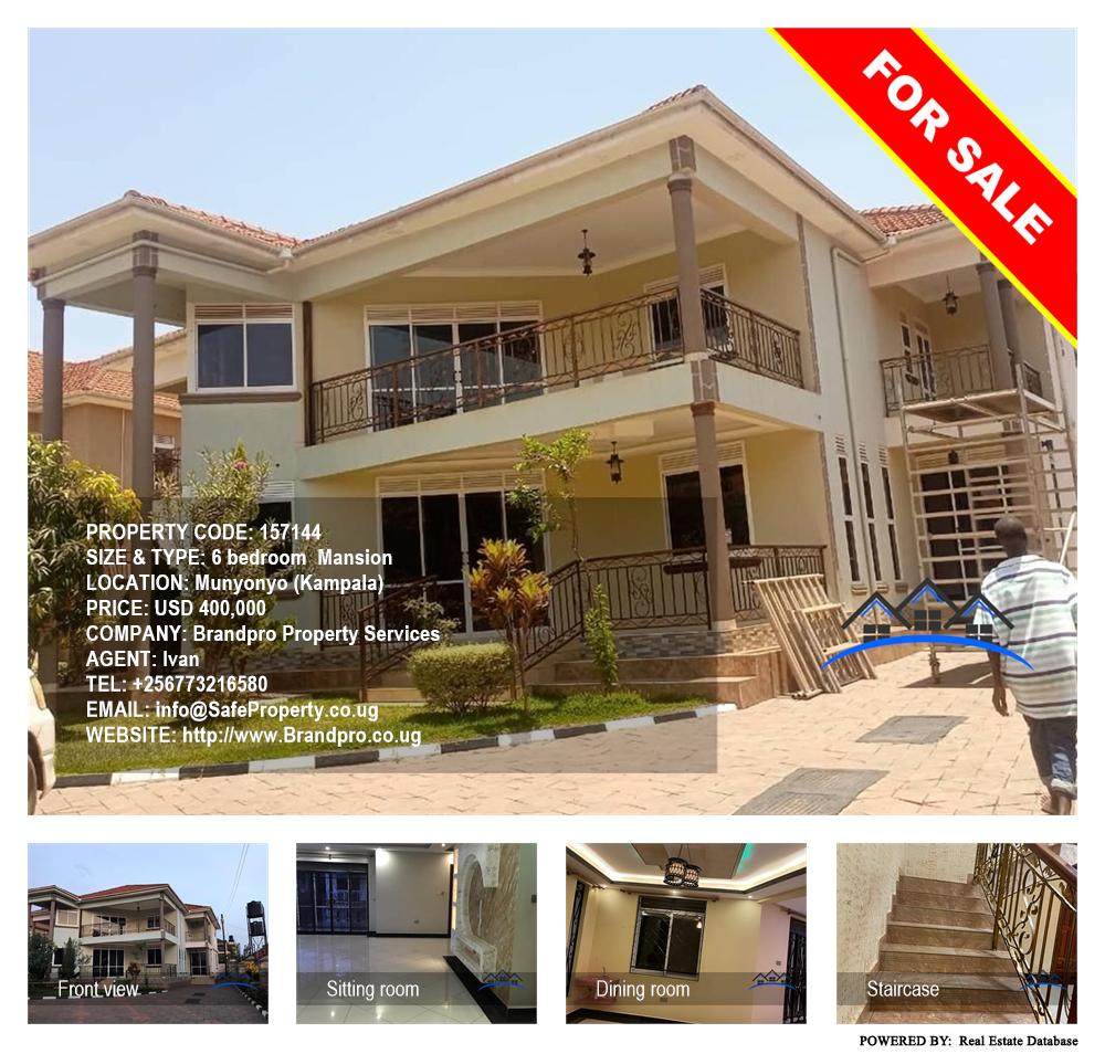 6 bedroom Mansion  for sale in Munyonyo Kampala Uganda, code: 157144