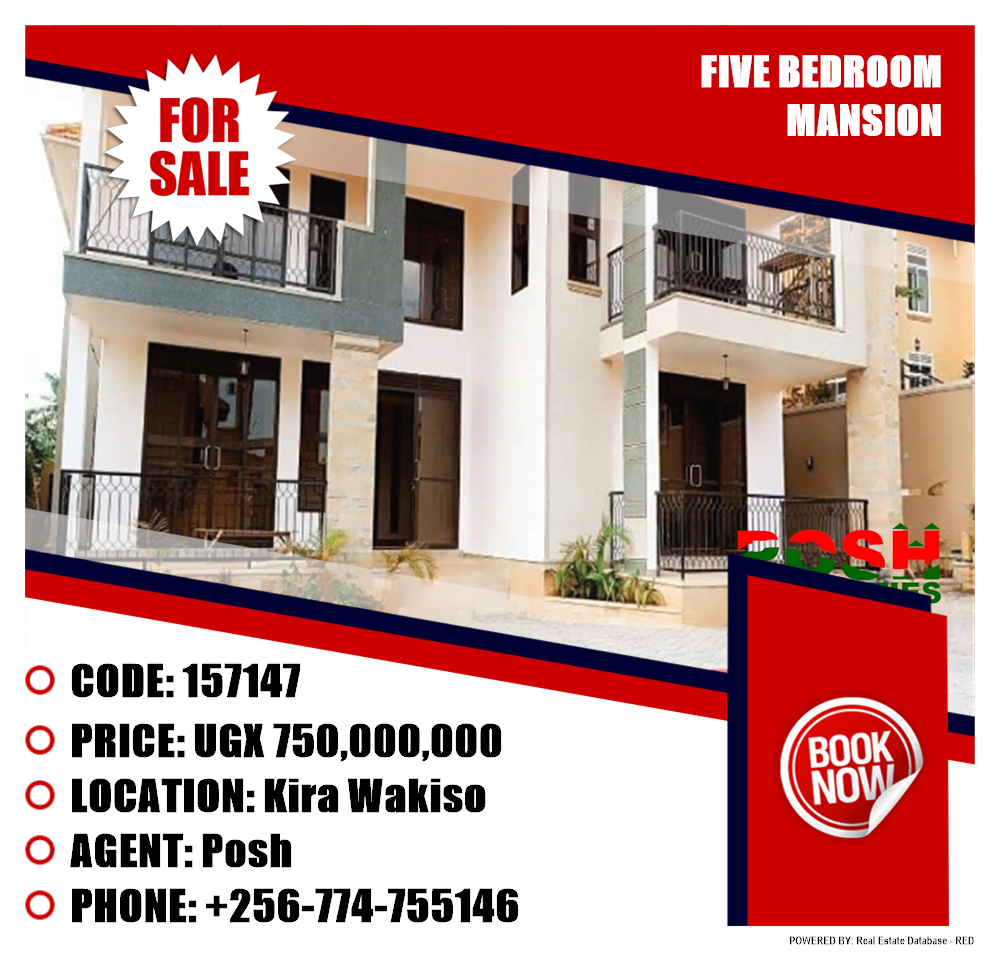 5 bedroom Mansion  for sale in Kira Wakiso Uganda, code: 157147