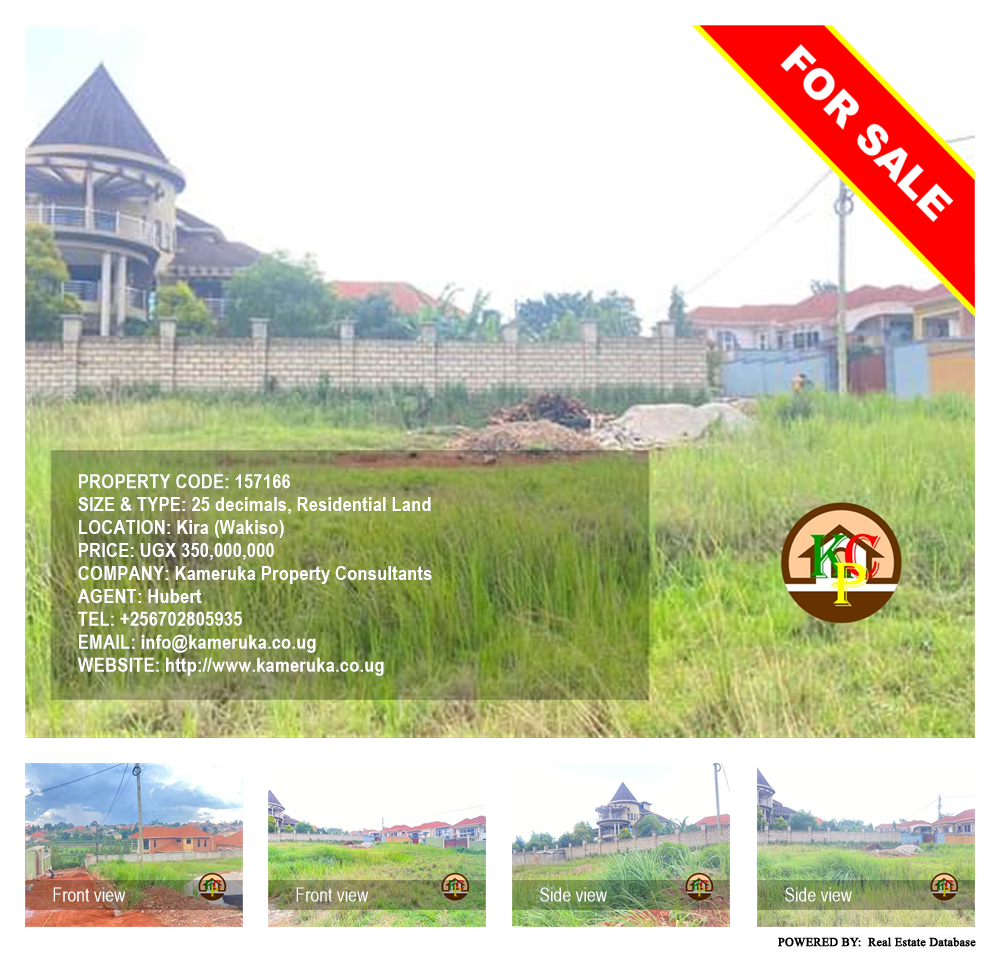 Residential Land  for sale in Kira Wakiso Uganda, code: 157166