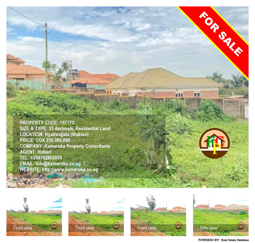 Residential Land  for sale in Kyaliwajjala Wakiso Uganda, code: 157173