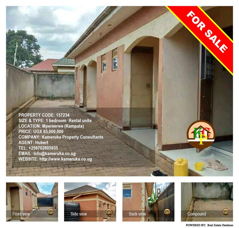 1 bedroom Rental units  for sale in Mpereerwe Kampala Uganda, code: 157234