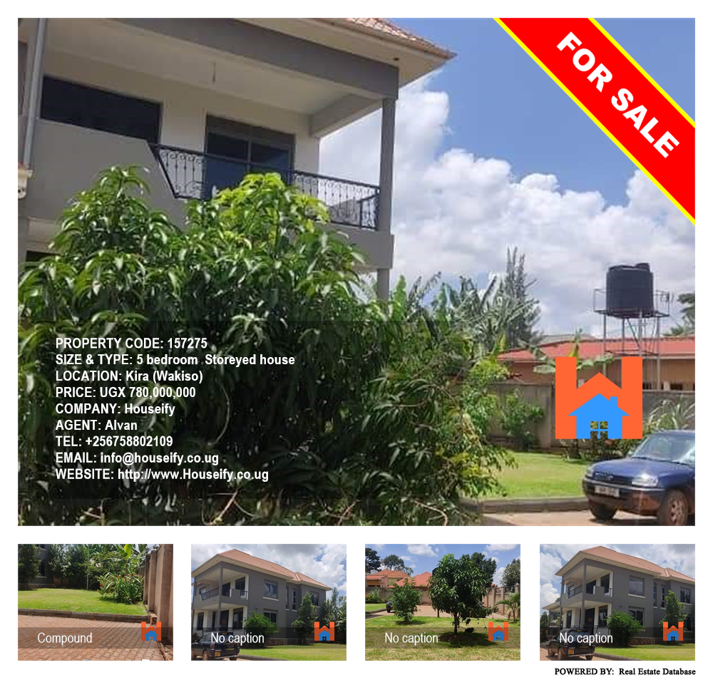 5 bedroom Storeyed house  for sale in Kira Wakiso Uganda, code: 157275