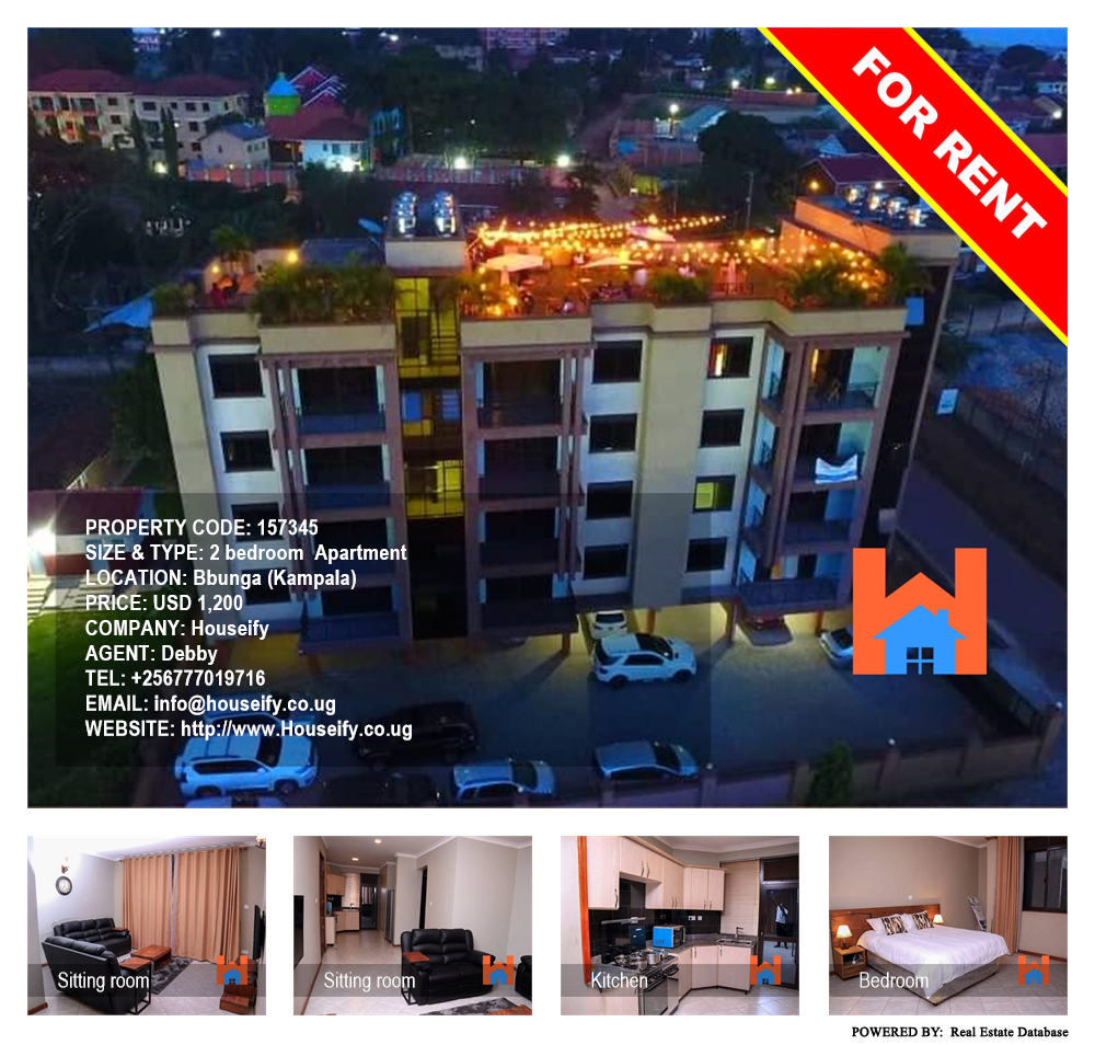 2 bedroom Apartment  for rent in Bbunga Kampala Uganda, code: 157345