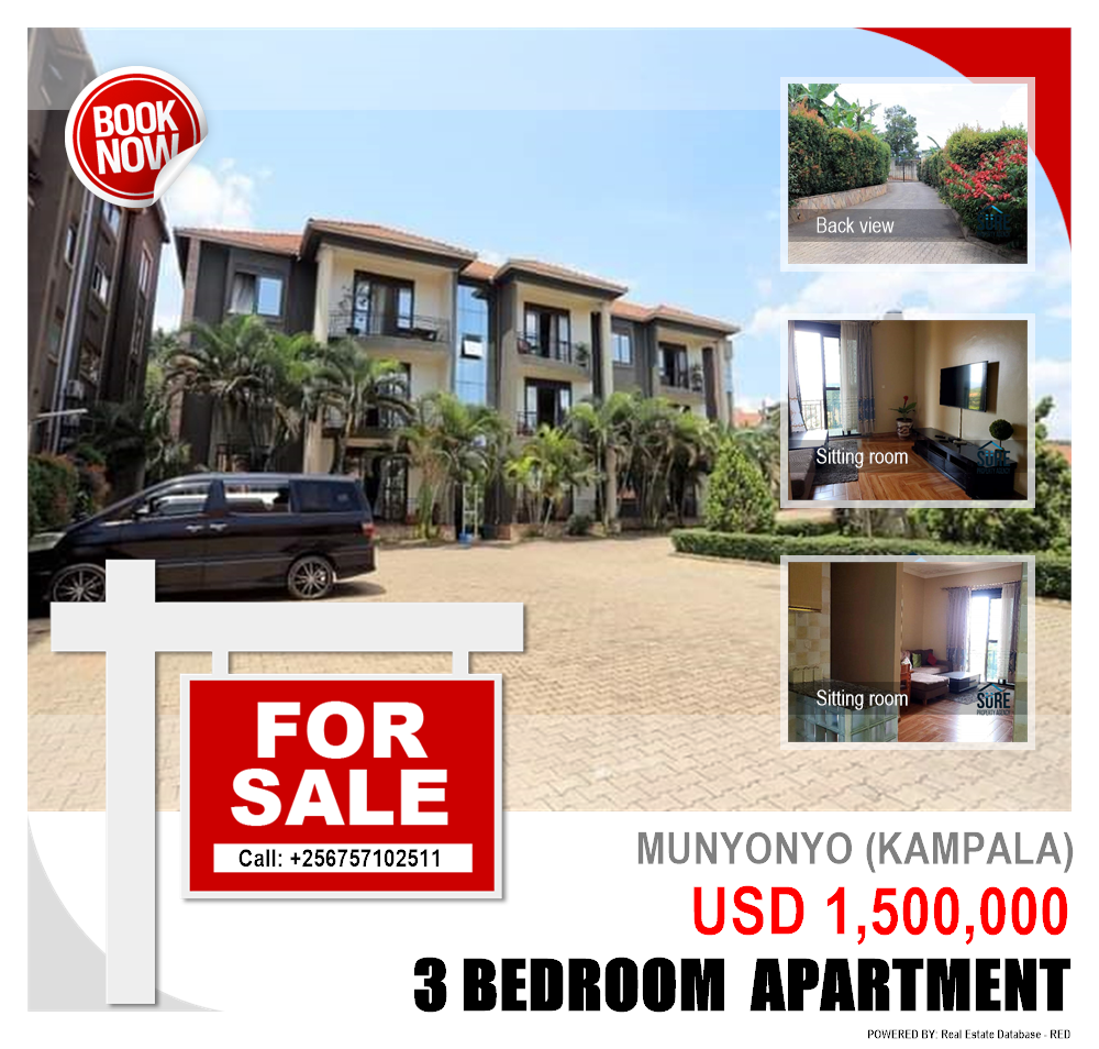 3 bedroom Apartment  for sale in Munyonyo Kampala Uganda, code: 157422