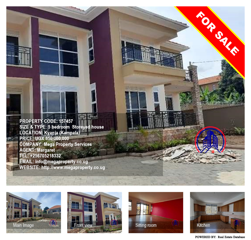 5 bedroom Storeyed house  for sale in Kyanja Kampala Uganda, code: 157457