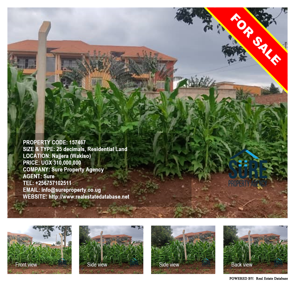 Residential Land  for sale in Najjera Wakiso Uganda, code: 157467