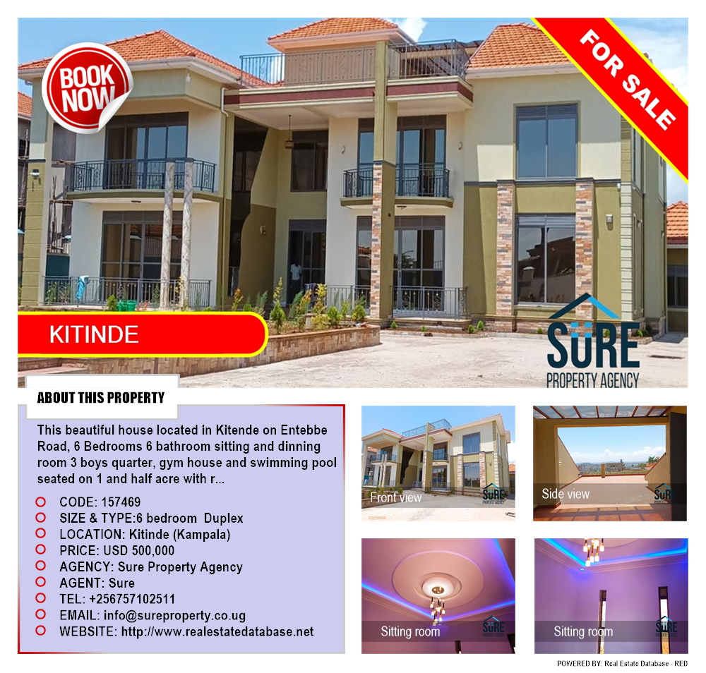 6 bedroom Duplex  for sale in Kitinde Kampala Uganda, code: 157469