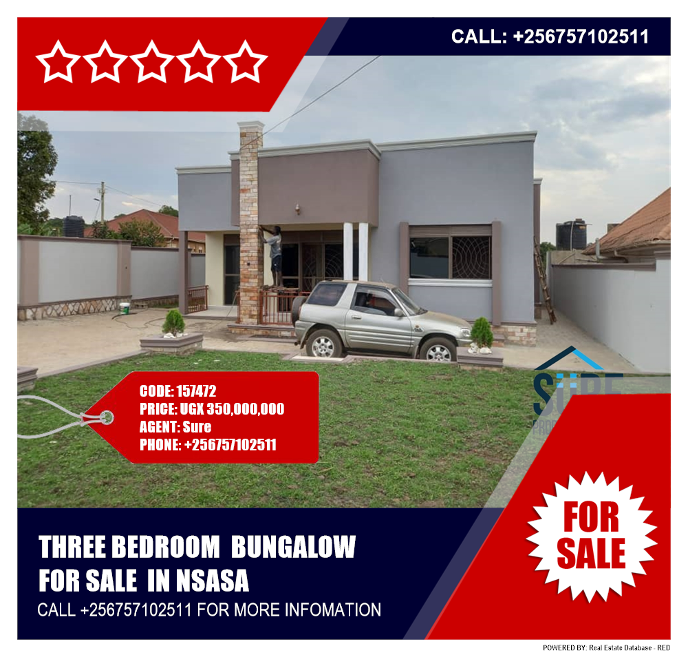 3 bedroom Bungalow  for sale in Nsasa Wakiso Uganda, code: 157472