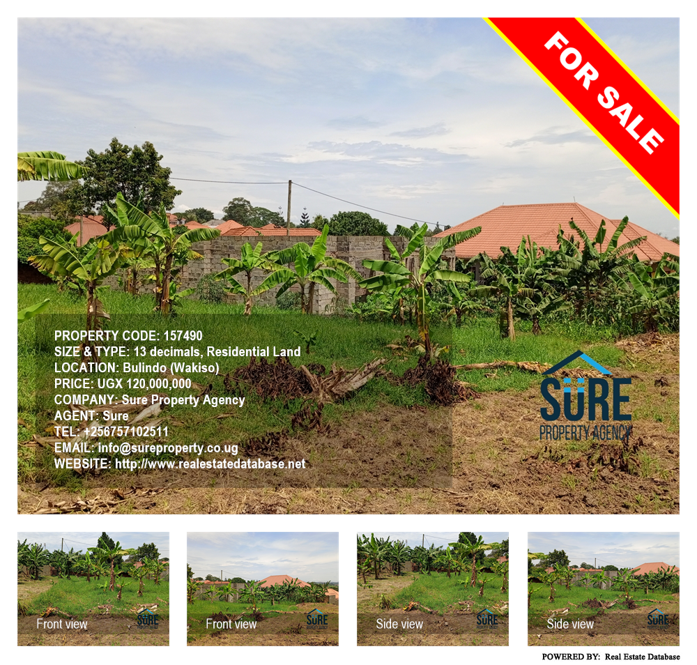 Residential Land  for sale in Bulindo Wakiso Uganda, code: 157490