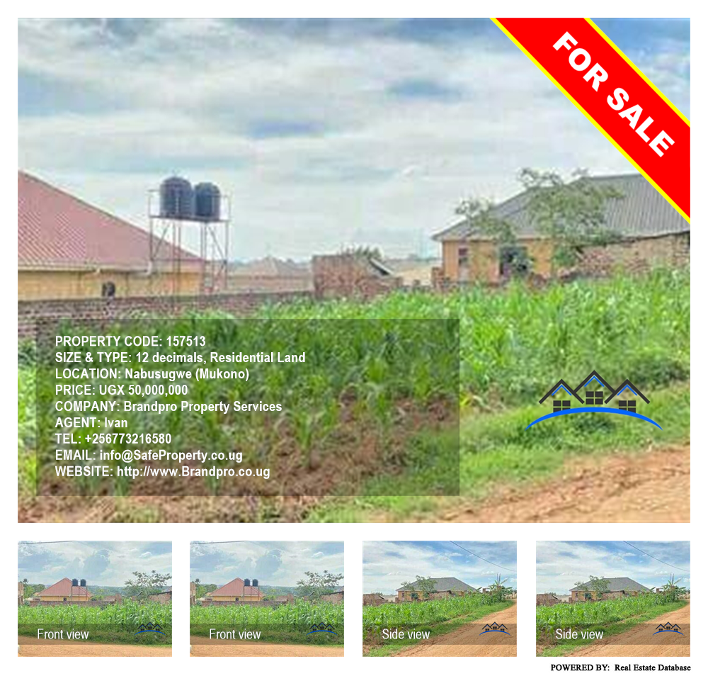 Residential Land  for sale in Nabusugwe Mukono Uganda, code: 157513