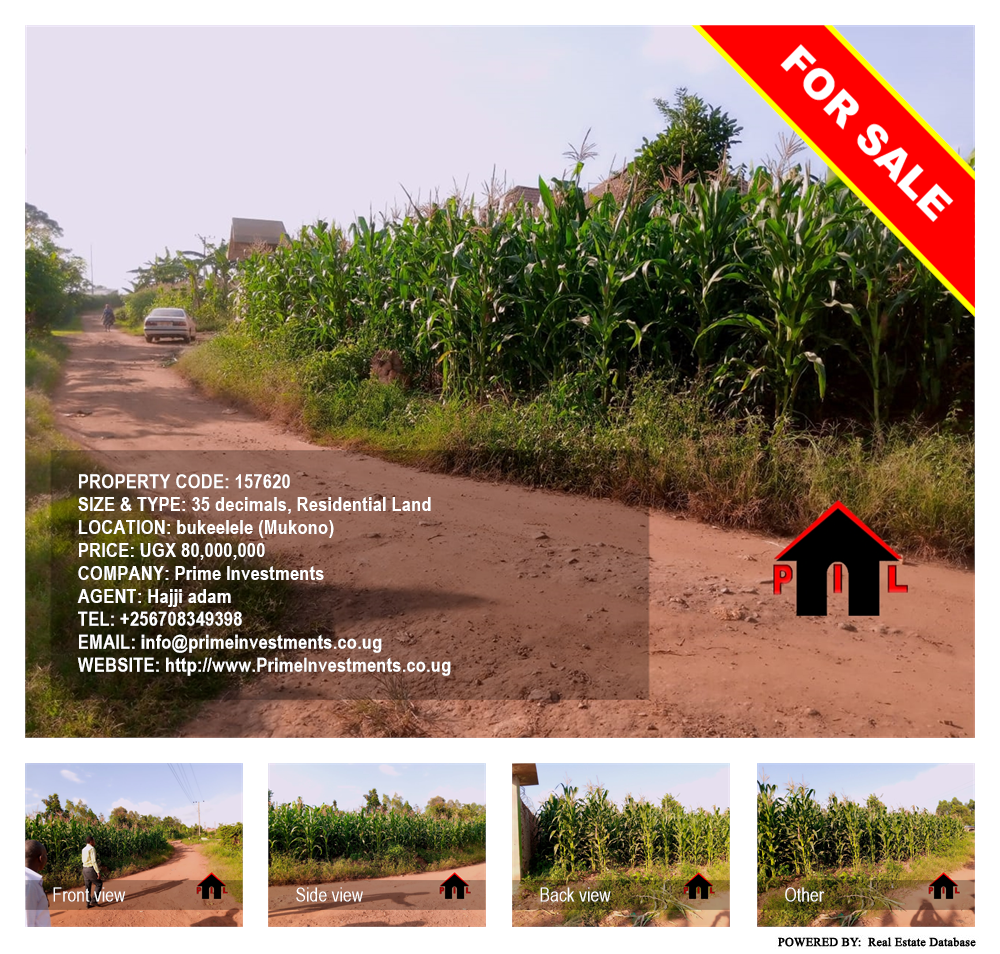 Residential Land  for sale in Bukeelele Mukono Uganda, code: 157620