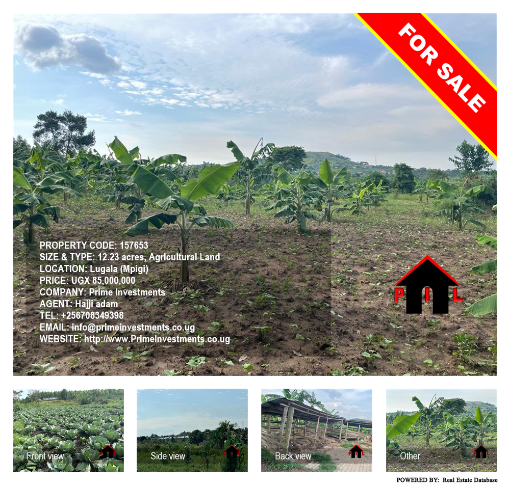 Agricultural Land  for sale in Lugala Mpigi Uganda, code: 157653