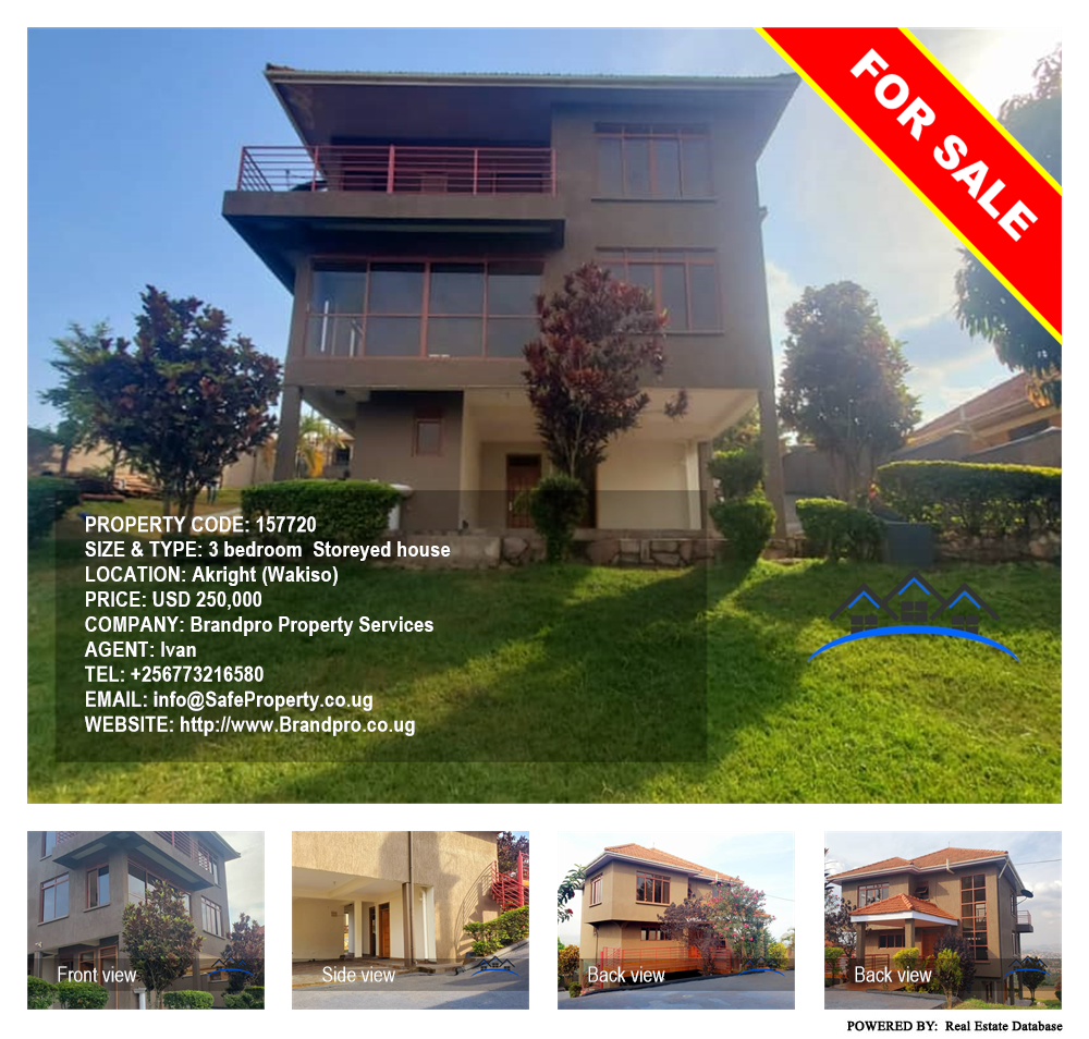 3 bedroom Storeyed house  for sale in Akright Wakiso Uganda, code: 157720