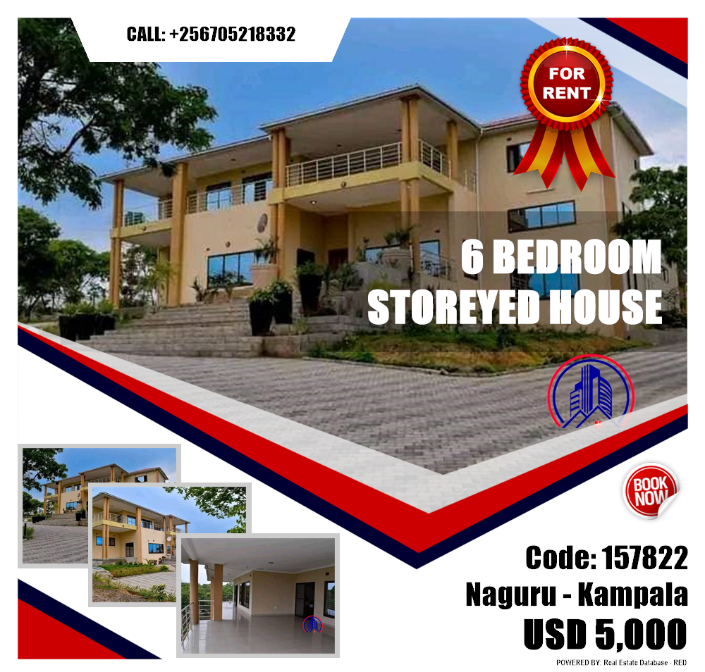 6 bedroom Storeyed house  for rent in Naguru Kampala Uganda, code: 157822