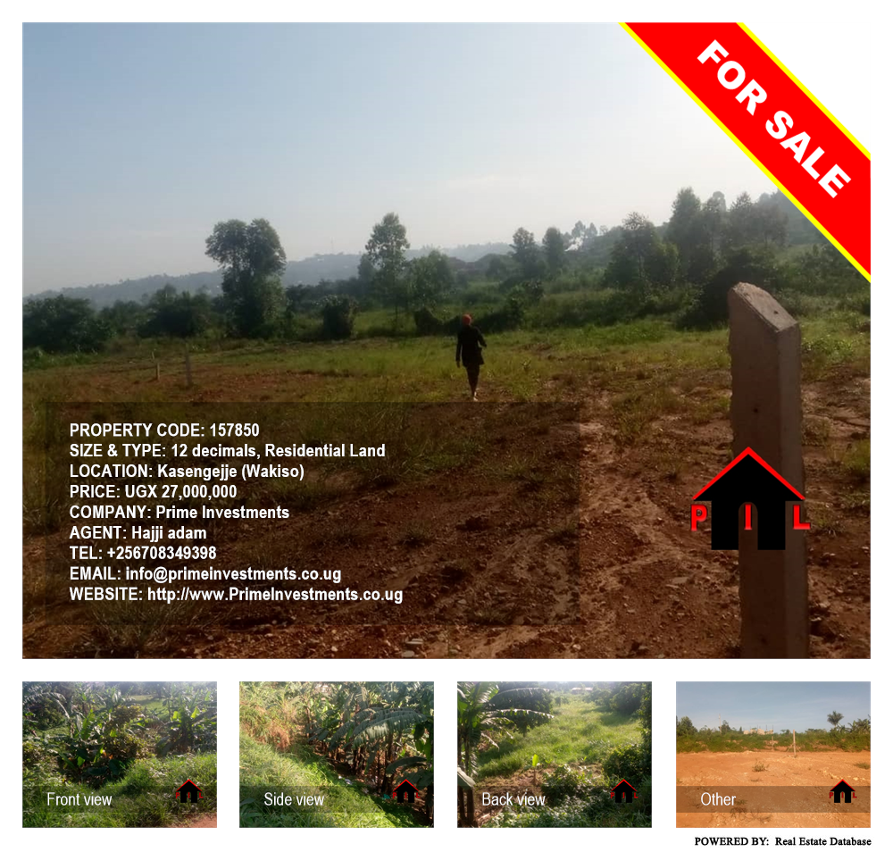 Residential Land  for sale in Kasengejje Wakiso Uganda, code: 157850